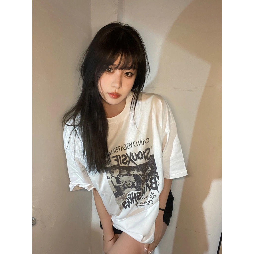 Áo Thun Tay Ngắn Dáng Rộng Chất Liệu 100% cotton Cao Cấp Thời Trang Mùa Hè
