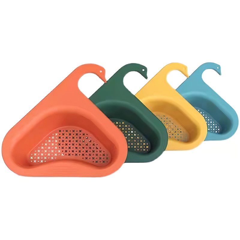 Rổ nhựa gắn bồn rửa hình thiên nga, khay lọc rác bồn rửa chén tiện dụng 88302