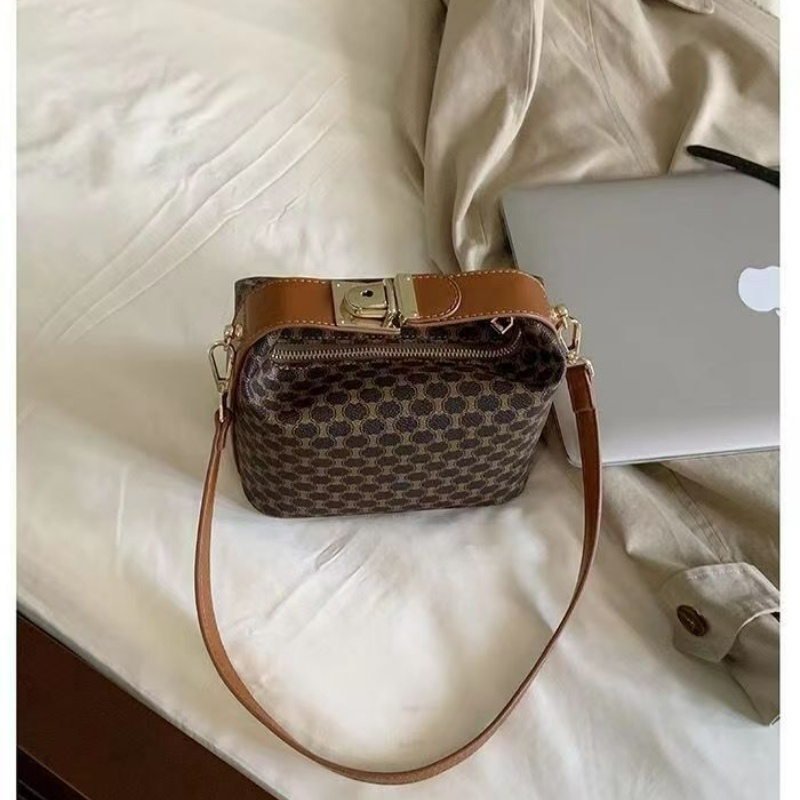 Túi Đựng Hộp Cơm Trưa Một Bên Vai Họa Tiết Hoa Cổ Điển Cầm Tay Dễ Phối Đồ