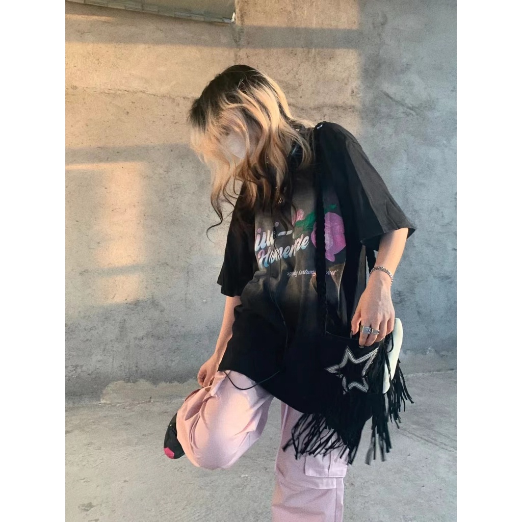 NRVP Áo Thun Cổ Tròn Oversize Thời Trang Hàn Quốc 2022 Cho Nữ