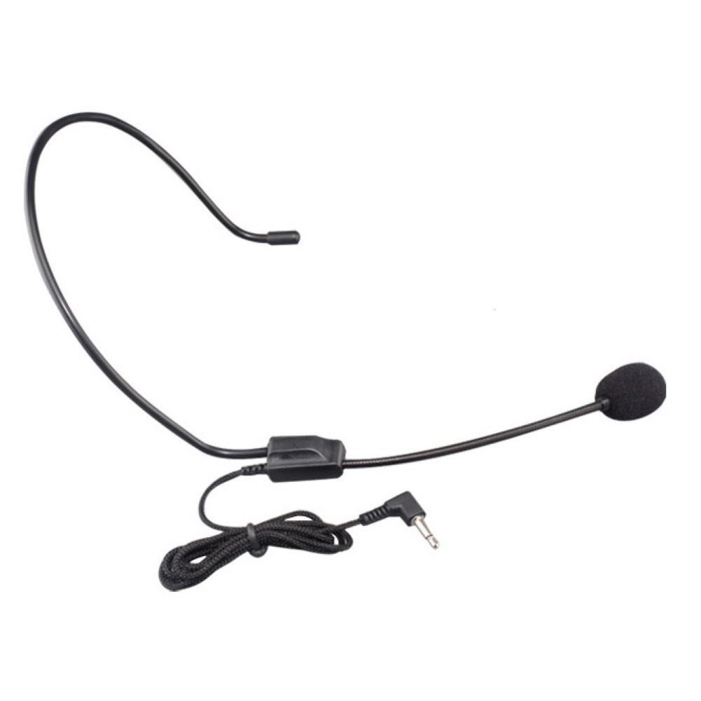 3.5mm Wired Headset Microphone Headworn Mic for Voice Amplifier Loudspeaker