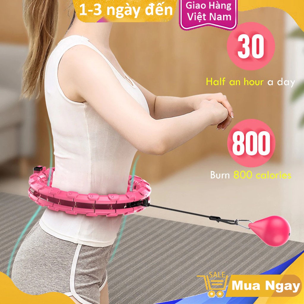 Vòng Lắc Eo Thông Minh Có Thể Tháo Rời Tiện Dụng Hula Hoop, Vòng Lắc Eo Tự Tập Tại Nhà Đánh Tan Mỡ Bụng, Dáng Thon Gọn