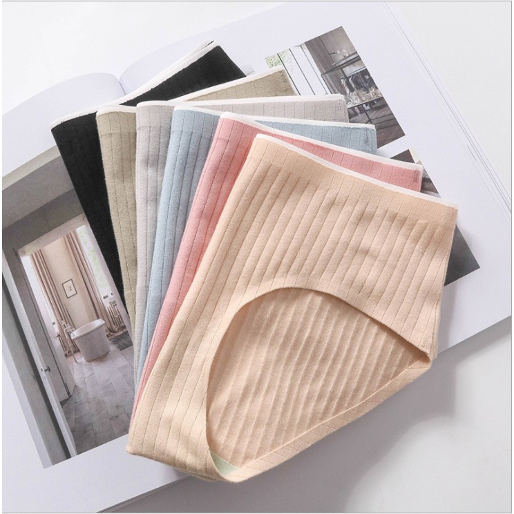 Quần Lót Cotton Gân Tăm Không Đường May Kháng Khuẩn Dễ Thương QL15