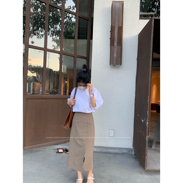 Chân váy xẻ 3 màu korea [ Hình thật] | BigBuy360 - bigbuy360.vn