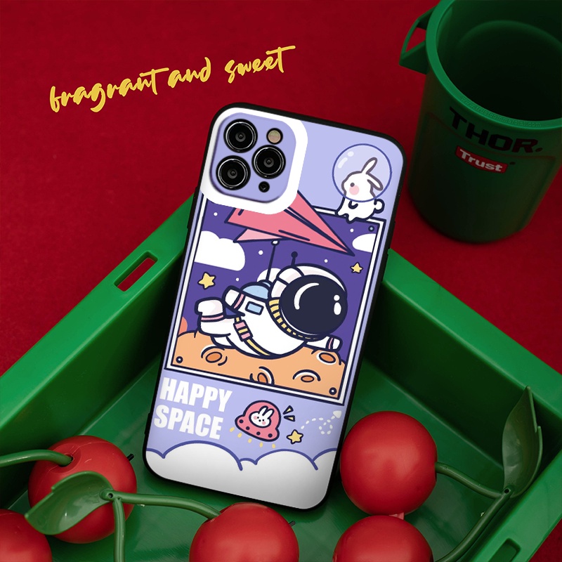 Ốp iphone phi hành gia Happy Space cho iPhone 6/6Plus,7/8plus,X/Xs,XsMax,11, Xr,11pro,11ProMax,12/12pro,12ProMax,13pro
