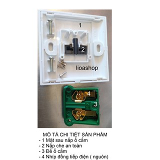 Ổ ĐƠN 2 CHẤU VUÔNG LiOA.