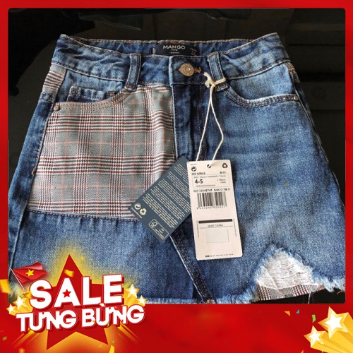 -Hàng nhập khẩu Chân váy jean bé gái Mango Authentic Liên hệ mua hàng 084.209.1989