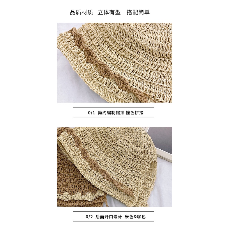 Nón Tai Bèo Đan Cói Mỏng Thoáng Khí Gấp Gọn Kiểu Nhật Bản Thời Trang Mùa Hè Cho Nữ