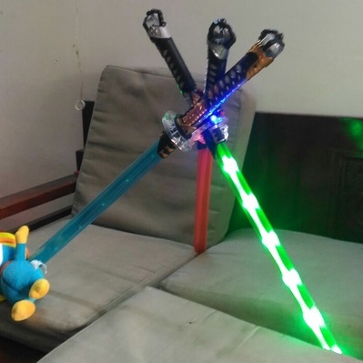 Kiếm nhật Katana phát sáng- Kiếm Nhạc Đèn- dài 76cm đồ chơi hot trend