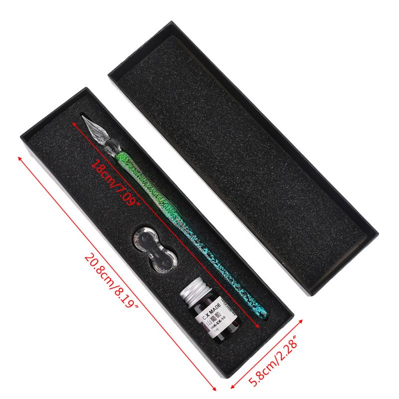 Giá Đỡ Bút Viết Thư Pháp Họa Tiết Bầu Trời Đầy Sao Thủy Tinh Màu Gradient