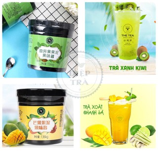 Mứt Kiwi/Xoài người xanh Hekhang 1.36kg (hũ) (Mứt rất sệt, miếng xoài nguyên miếng, rõ màu sắc)
