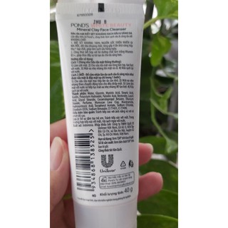Sữa rữa mặt Pond's đất sét khoáng 40g