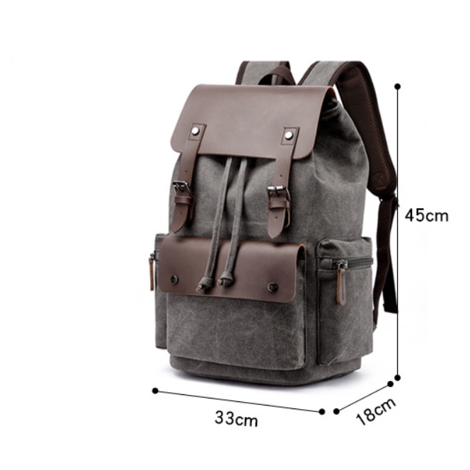 Balo nam vải canvas cao cấp phong cách mới 15,6&quot;