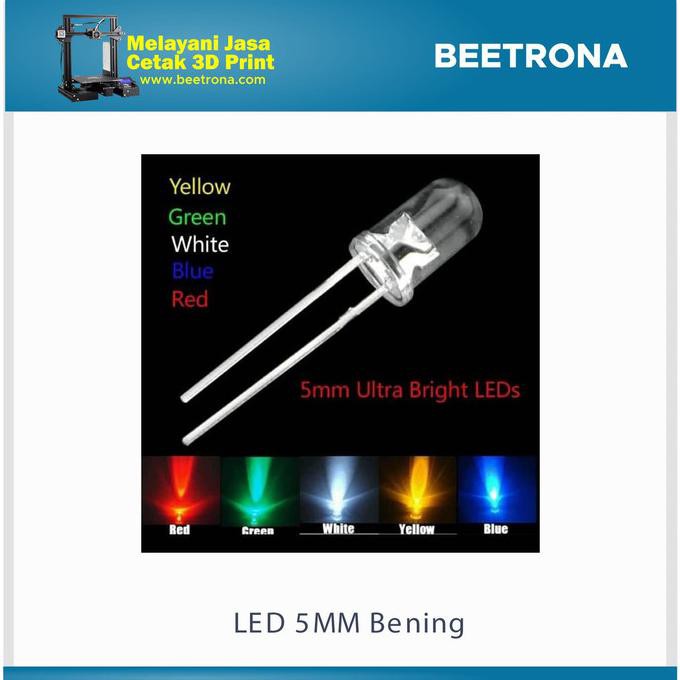 Đèn Led Trong Suốt Siêu Sáng 5mm (Màu Đỏ, Xanh Dương, Trắng, Vàng) - Blue Beetron65 Lettute