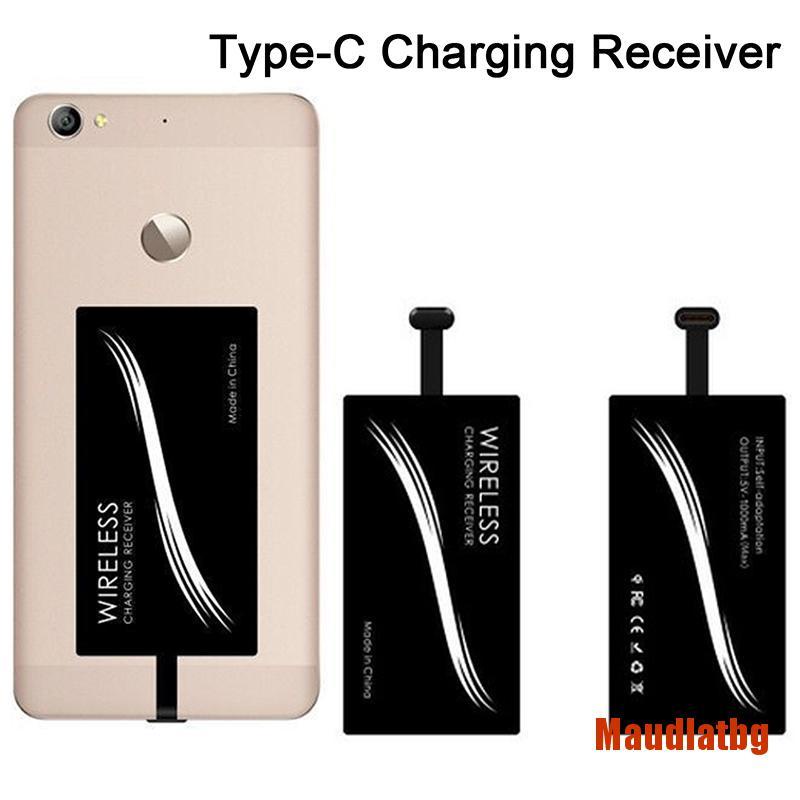 MAtbg Universal Qi Wireless Charger Type-C Charging Receiver For Huawei Xiaomi Sa