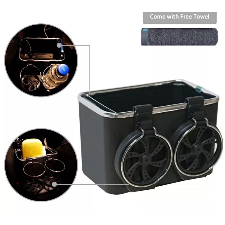 Dh Hộp Đựng Cốc / Điện Thoại / Khăn Giấy Gắn Chỗ Tỳ Tay Xe Hơi Đa Năng