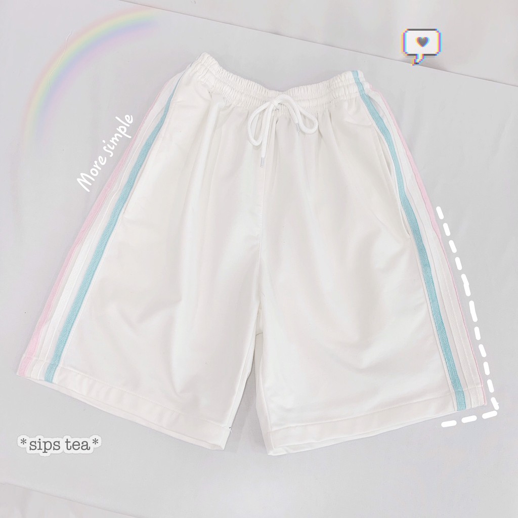 Quần Short Thun Ống Rộng 3 Line RIO Ulzzang (ẢNH THẬT)