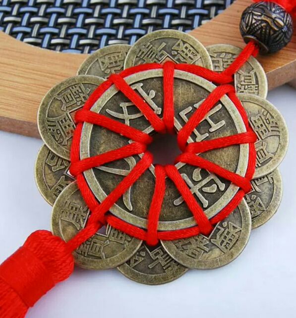 Ngọc bội Mai Hoa Thập Toàn - Dây tiền xu đồng xu phong thủy 10 cánh rời may mắn | BigBuy360 - bigbuy360.vn