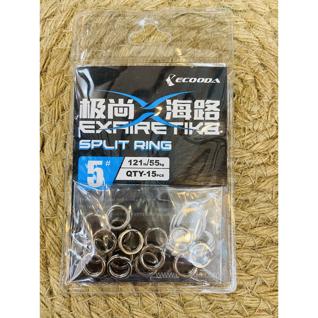 Khoen hở,split ring gắn lưỡi câu jig ECOODA Exairetika Hita Lure