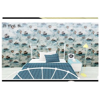 Cuộn 5m pvc giấy dán tường - hình con tàu kt089