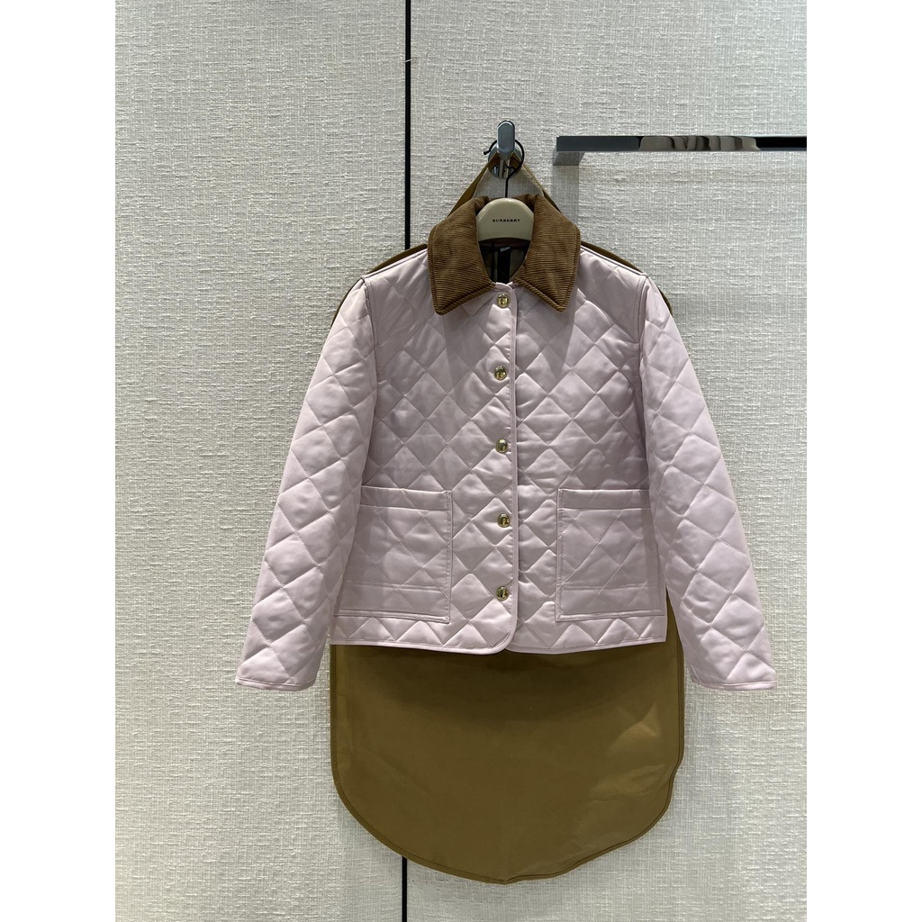 Áo khoác nữ chần bông thời trang cao cấp Burberry BBR phong cách tối giản,mới lạ