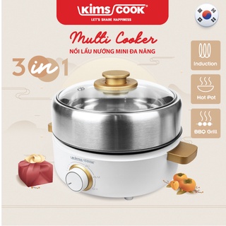 Nồi lẩu nướng mini đa năng 3 trong 1 Kims Cook