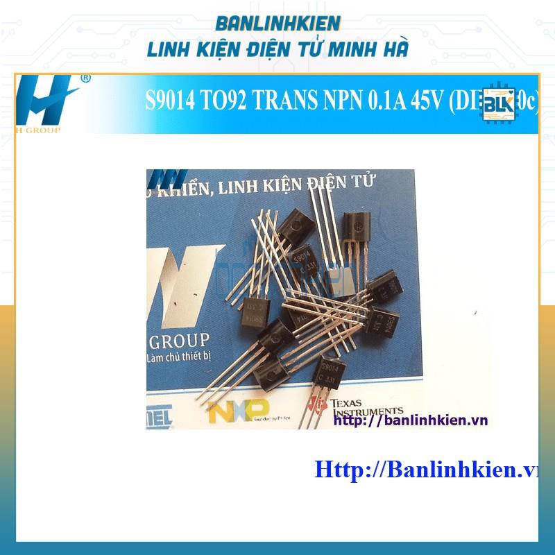 [Bán Linh Kiện] S9014 TO92 TRANS NPN (DIP) (10 Chiếc)