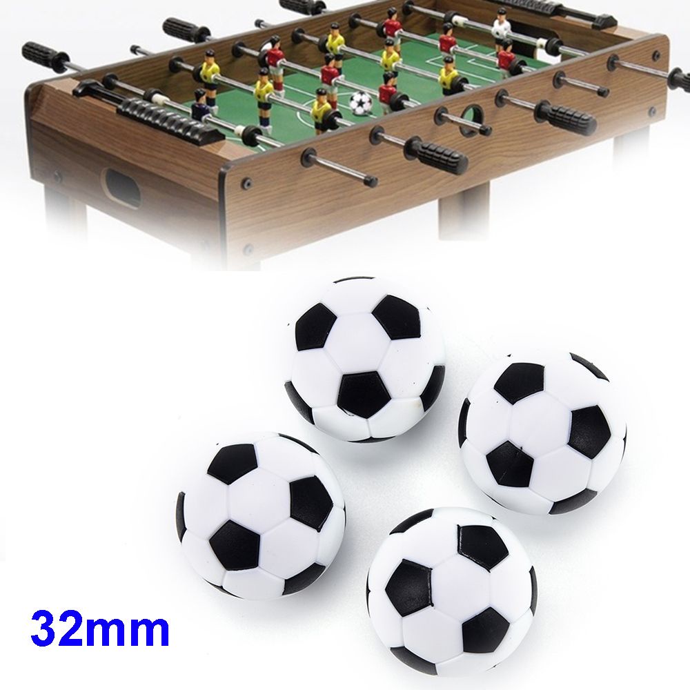 Set 4 quả bóng đá mini 32mm màu trắng đen bền bỉ