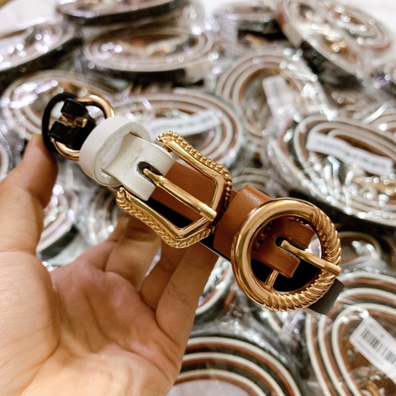 Set 3 chiếc thắt lưng da nữ có đục sẵn lỗ
