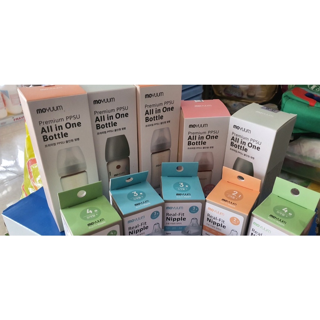 Bình sữa và núm Moyuum 170ml,270ml