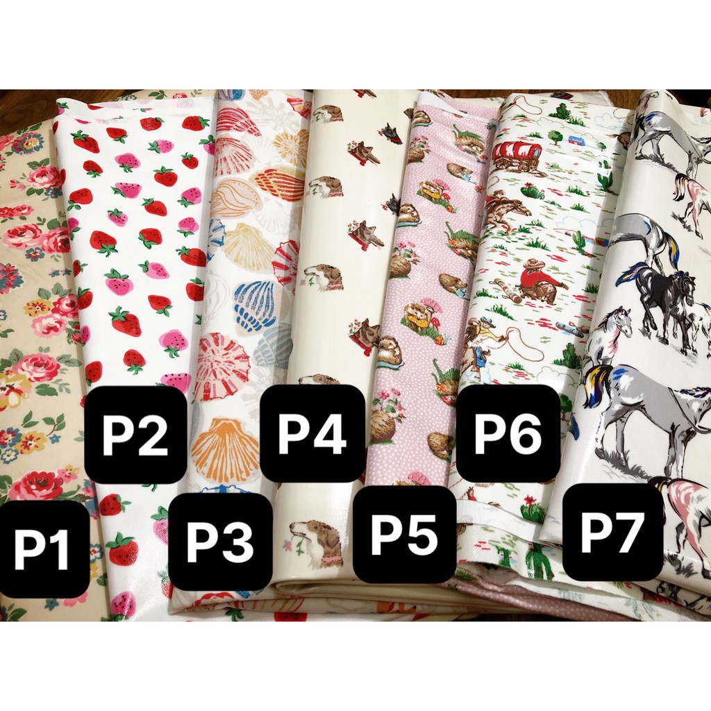 VẢI CANVAS PHỦ PVC CATH KIDSON HÌNH VỎ SÒ P3