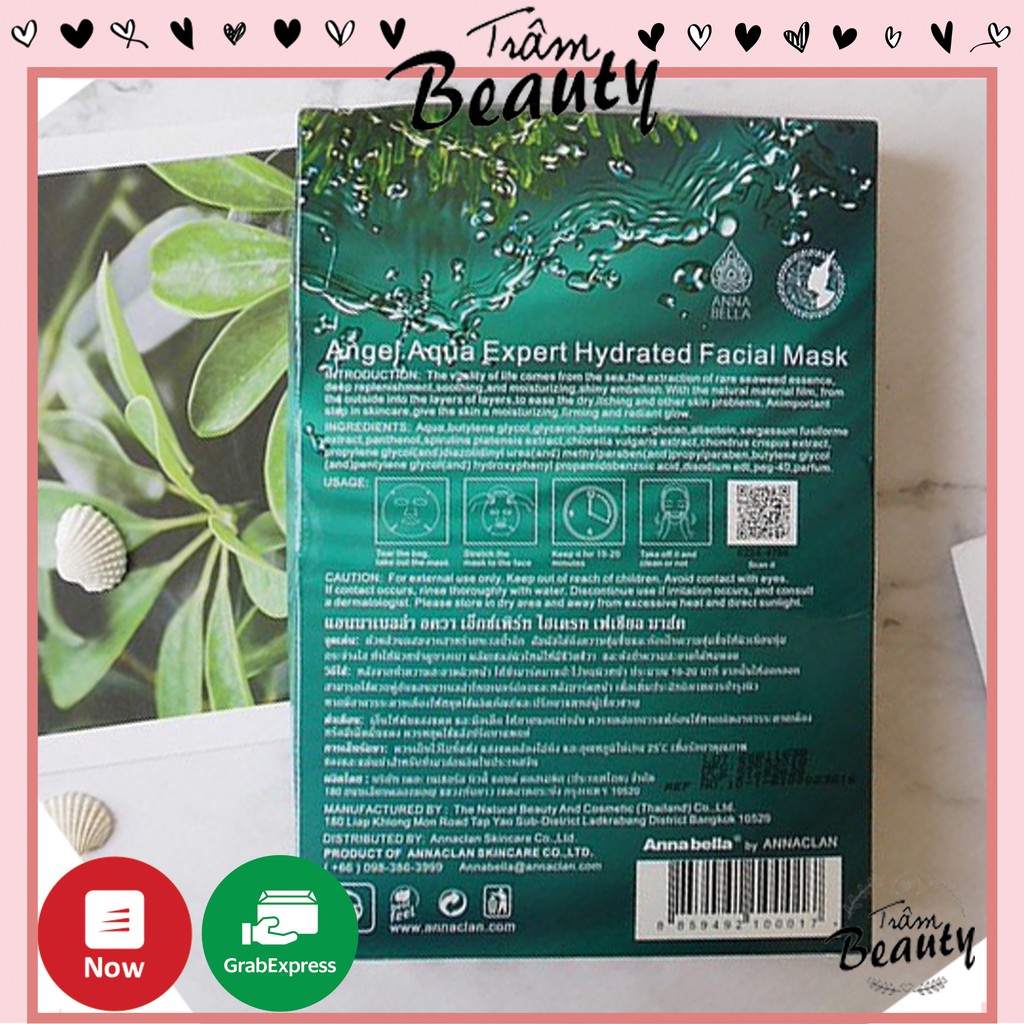 Mask tảo biển - Mặt nạ tảo biển Annabella Angel Aqua Expert Hydrated Facial Mask 30ml - Hàng Thái