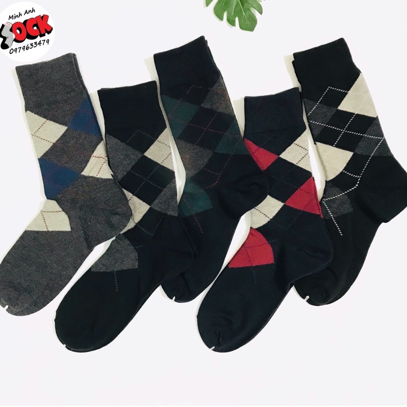 Set 3 đôi. Tất vớ nam cổ cao quả trám siêu đẳng cấp dùng đi boot hoặc giày tây. Hàng xuất Nhật