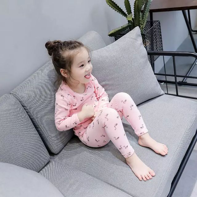 Bộ thun hoạ tiết ôm body bé gái 8-18kg | WebRaoVat - webraovat.net.vn