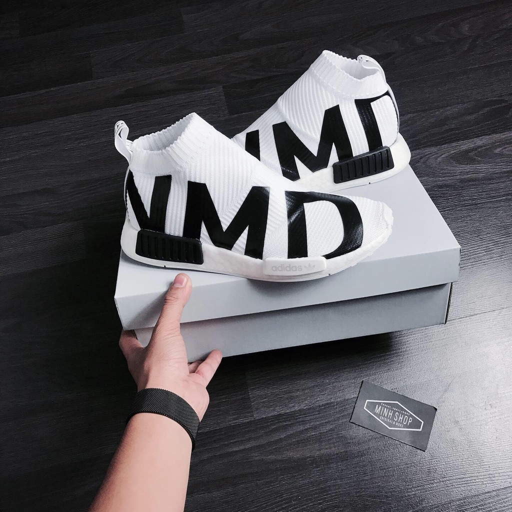 Giày Adidas_NMD CS1 Primeknit White/Black - 5555