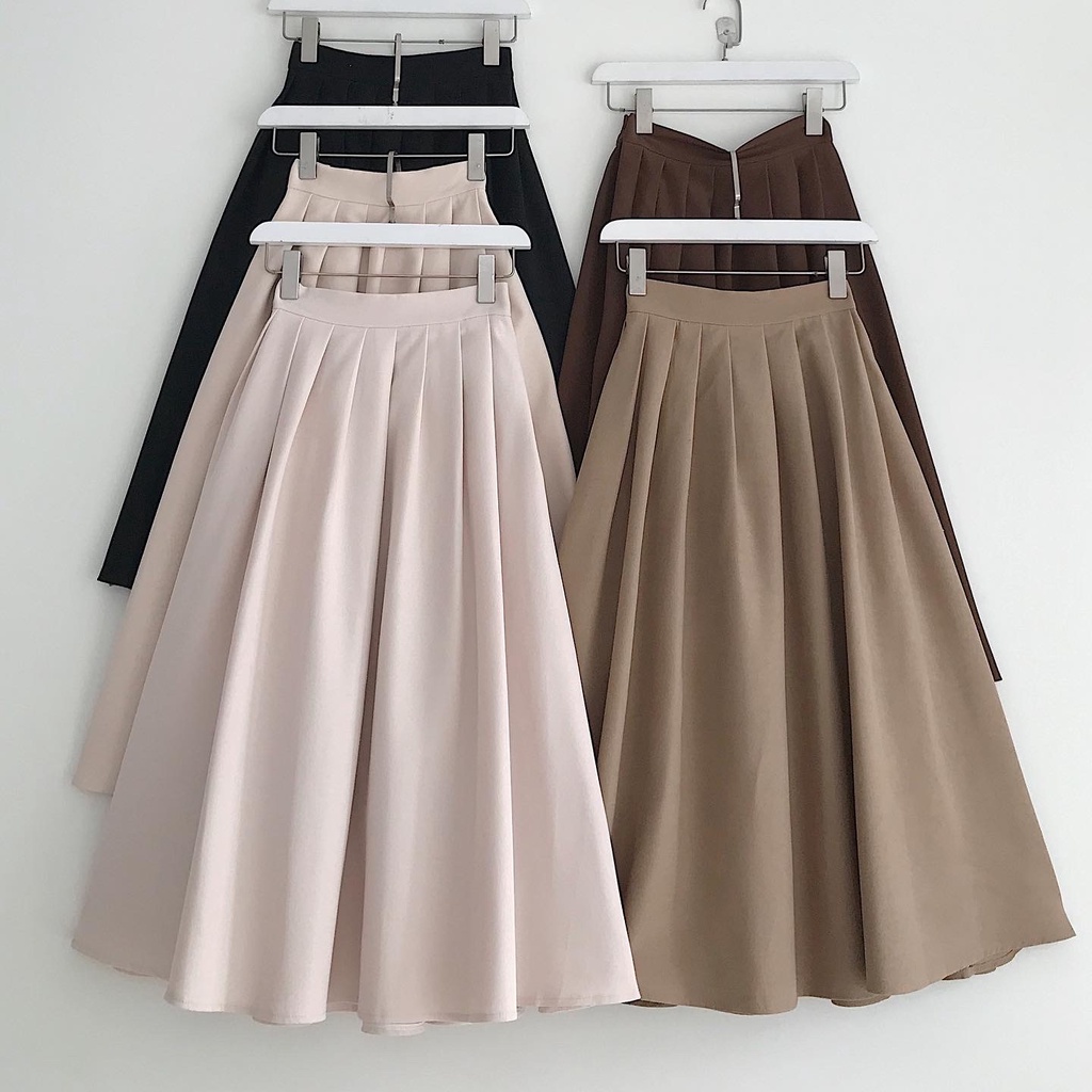 Chân Váy Dài Hàn Quốc Bồng Bềnh Jem Closet Juno Chất Liệu Nhung Gân Mềm Mịn Trẻ Trung Gồm 5 Màu Dễ Lựa Chọn - 3380