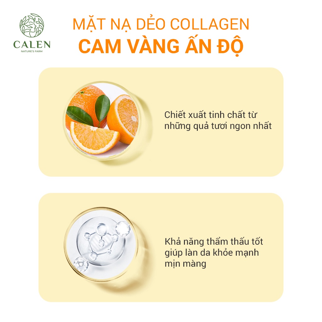 Mặt Nạ Dẻo Dạng Bột Cam vàng Cao Cấp hiết xuất từ Cam vàng Ấn Độ, Dưỡng trắng sáng da, chống lão hóa