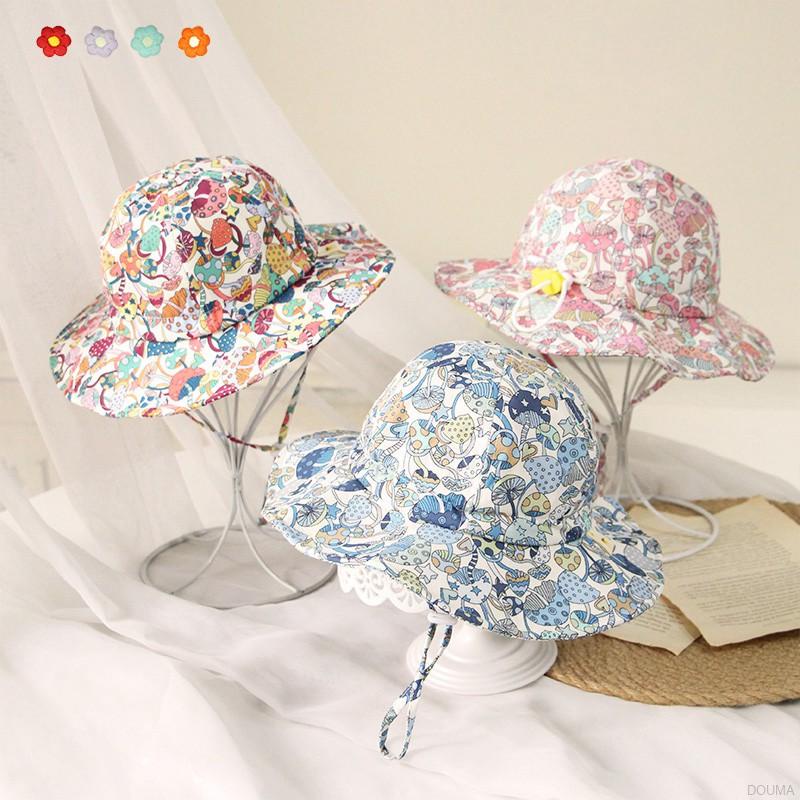 Mũ nồi hỗ trợ che nắng in họa tiết hoạt hình động vật thời trang mùa hè cho bé