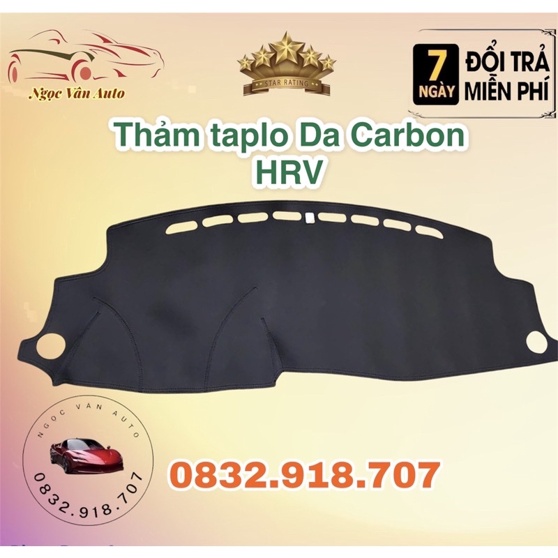 Thảm Taplo Da Honda HRV 2018 - 2021 Da carbon cao cấp
