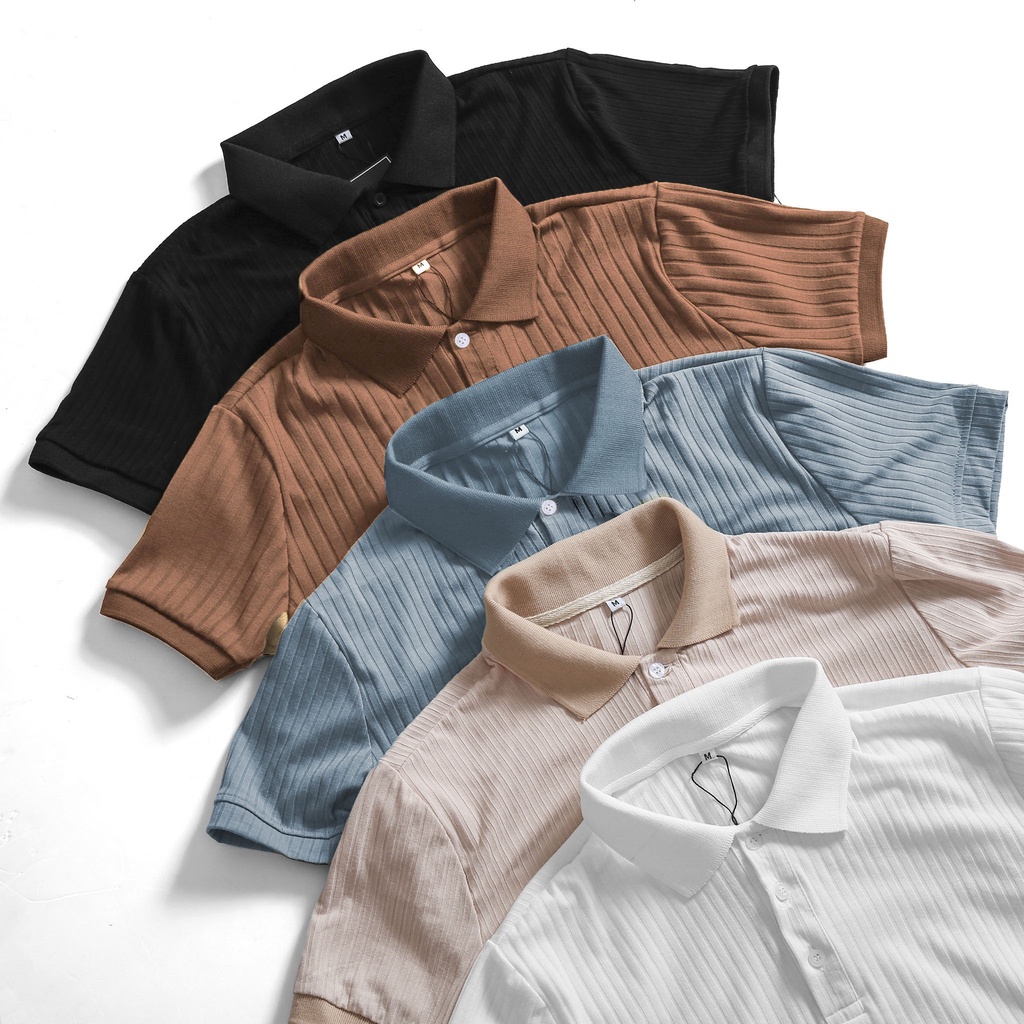 Áo Polo Nam FEEL GOOD basic - Áo thun nam có cổ trụ bẻ, vải thun gân cotton cao cấp 5 màu mềm mịn co dãn thời trang