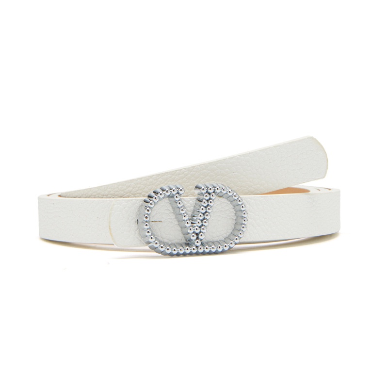 Thắt Lưng Mỏng Khóa Kim Loại Thời Trang Mới Cho Nữ