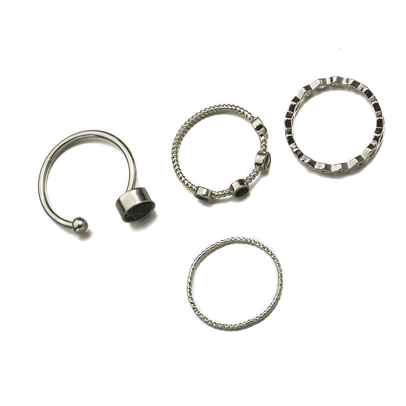 Set 4 nhẫn phong cách thời trang Hàn Quốc retro cho nữ