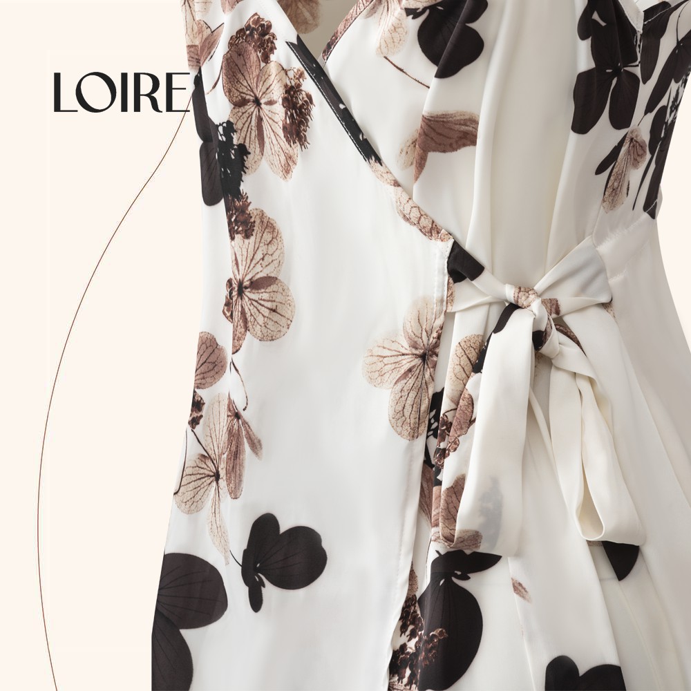 Váy Lụa 2 Dây Mềm Mại Đắp Chéo Buộc Eo Loirechic LSL08 | BigBuy360 - bigbuy360.vn