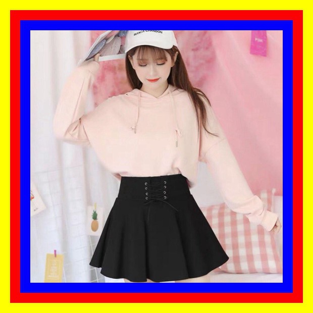 🎁 12C16B1 Váy kaki đan dây thắt lưng dáng xòe tiểu thư 🎁