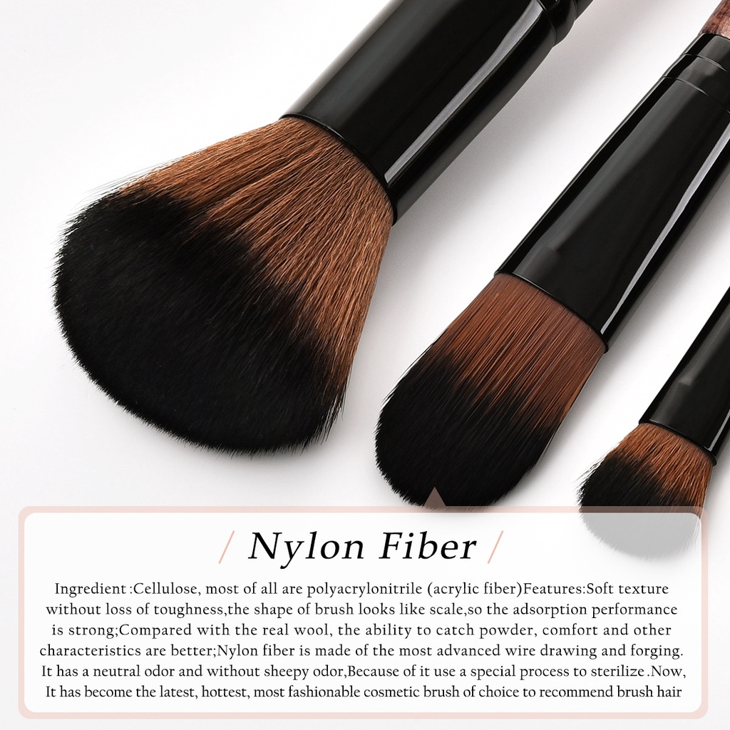 Set 8 cọ trang điểm GDTIMA tay cầm bằng gỗ chất lượng cao tiện lợi