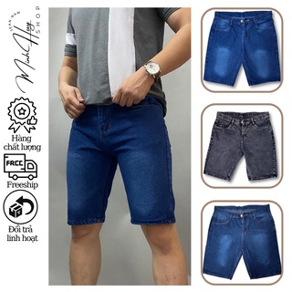 Quần Short Jean nam Cotton màu Cơ bản , Xanh , Xanh đen , Xám | Quần short nam đẹp , Big size