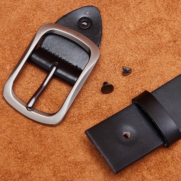 Thắt lưng nam da bò thật nguyên tấm dây nịt nam cao cấp Conteno-V5592