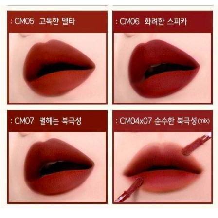 [SIÊU HOT - HÀNG CÓ SẴN ĐỦ MÀU] SON BLACK ROUGE CREAM MATT ROUGE COLOR CHART