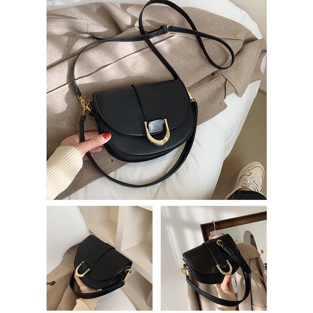 Túi xách nữ đeo chéo đeo vai, Túi xách trăng khuyết hình yên ngựa - JULIE 106