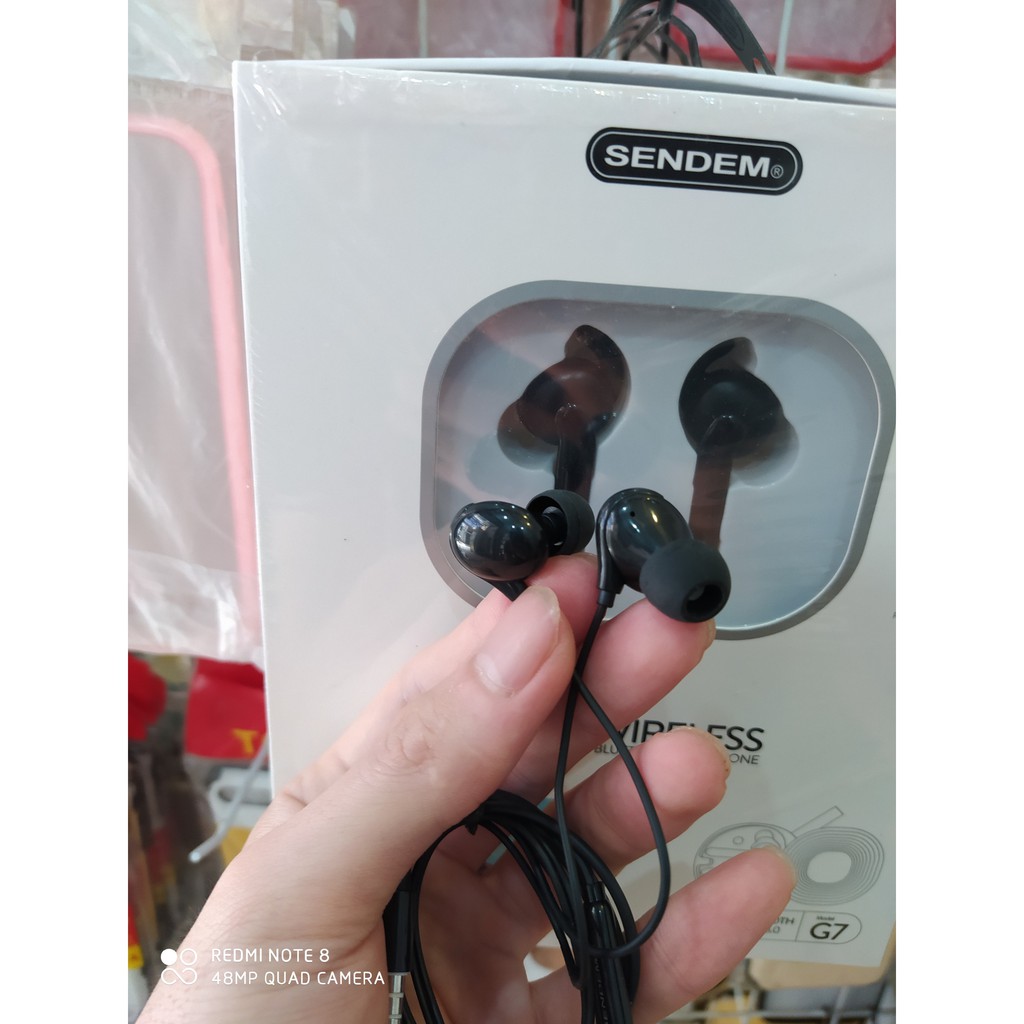 Tai nghe nhét tai SENDEM V88 3.5mm đeo êm tai, nghe nhạc ấm, bass cực hay HÀNG CHÍNH HÃNG SENDEM